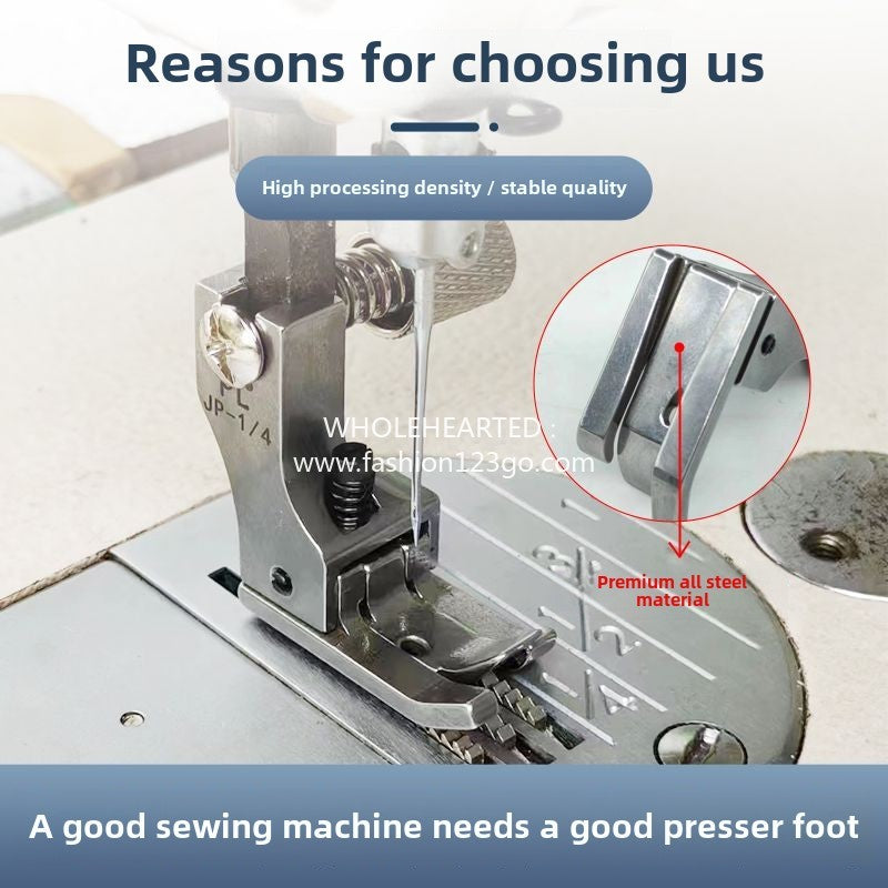 1251★  New PL boutique left and right high and low hemming special presser foot sewing machine presser foot JP-1/4