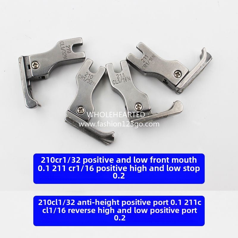 1175★  Computer flat car 211 large head high and low presser foot All steel medium and thick material stop pressing line Presser foot CR1/16N0.1 line