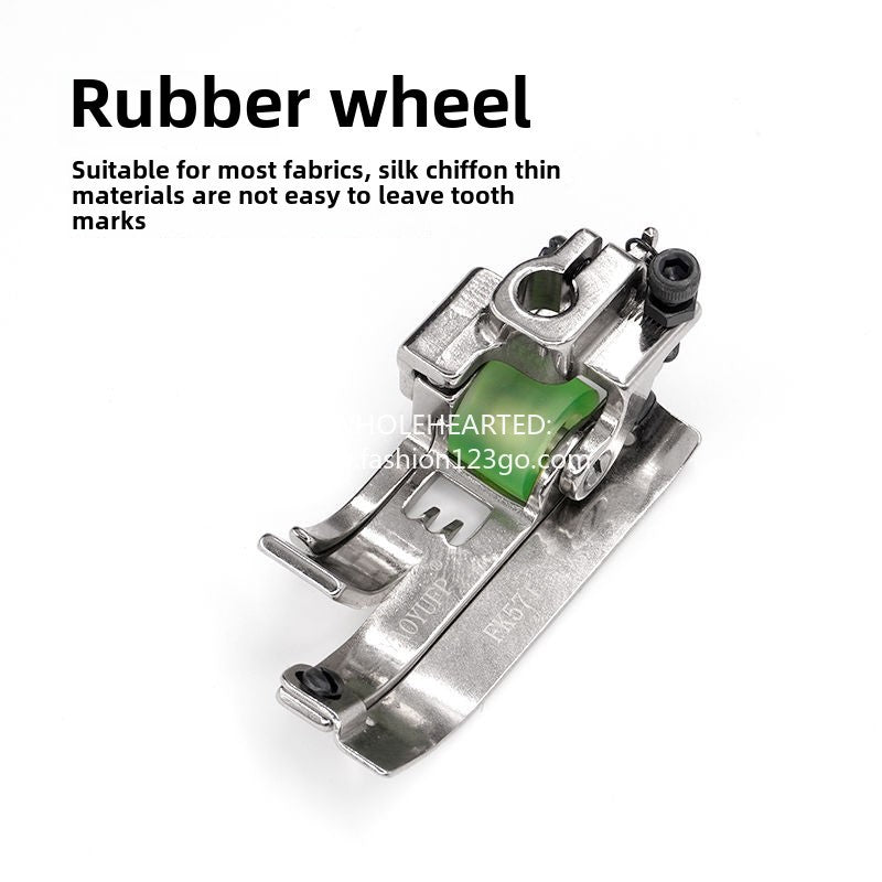 1309★  New 5.6-needle spacing car three-needle five-thread roller foot presser FK507 interlock sewing machine roller rubber wheel foot presser