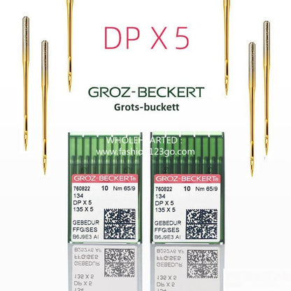 1258★  German gold needle DP * 5 Groz needle, heat-resistant titanium down jacket gold needle, double needle knotted straight eye needle