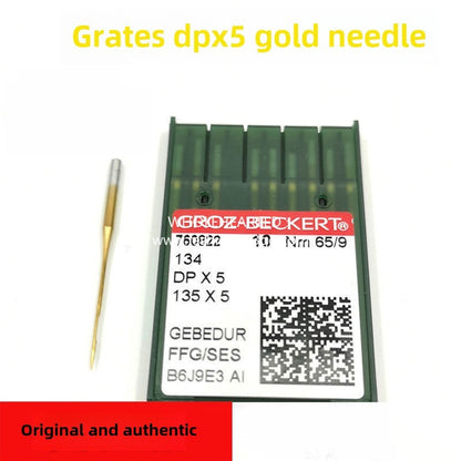 1258★  German gold needle DP * 5 Groz needle, heat-resistant titanium down jacket gold needle, double needle knotted straight eye needle