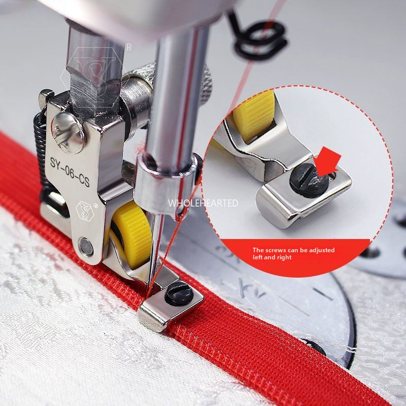 1041  Boutique all-steel adjustable invisible zipper POM roller presser foot