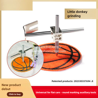 1080★  New donkey grinding round mark auxiliary tool, flat car round mark auxiliary device