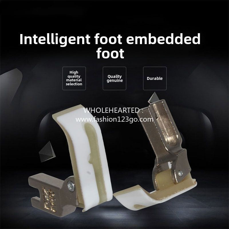 1146★  Smart Foot Xinjie Embedded Wire Presser Foot, Oxford White Bottom Presser Foot, Roller Rope Presser Foot, Plastic Grooved Rope Presser Foot