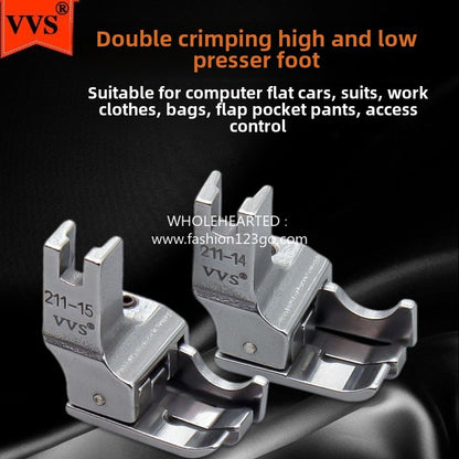 1178★  Computer flat car double tangent all-steel high and low presser foot 211-14 211-15 stop edge stop edge presser foot