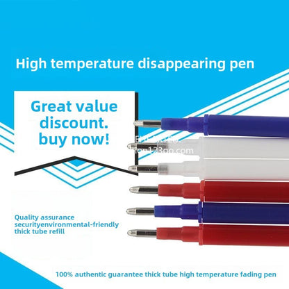 1298★  Factory direct sales high temperature disappearance pen thick rod, clothing leather special point pen, disappearance refill fabric heat elimination pen