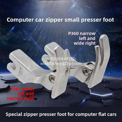 1321★  Industrial computer flat car all-steel upper zipper presser foot P360/P631 small presser foot for car zipper