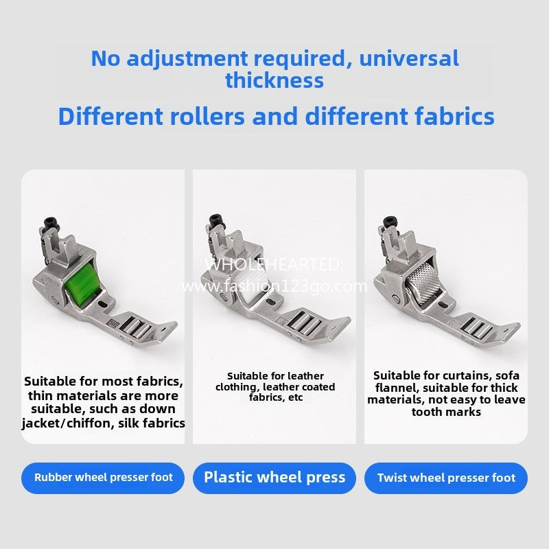 1323★  Sewing machine accessories new cutting bag integrated roller presser foot bag three roller presser foot thin and thick universal anti-eating cloth rush cloth