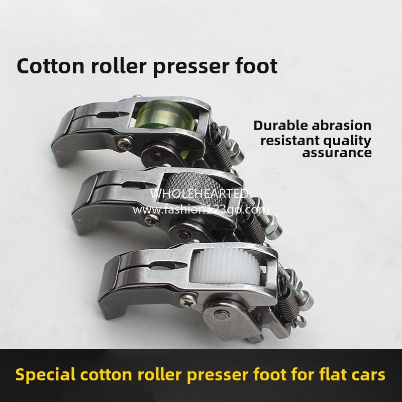 1314★  Flat car ship-type roller presser foot, thick material stepping on cotton quilting cotton presser foot, special cotton clothes quilt wheel presser foot