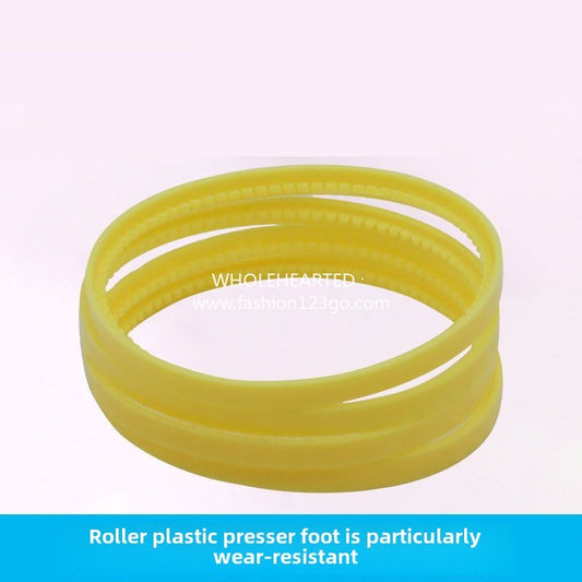 1154★  Special wear-resistant roller presser foot ring yellow computer flat car special wear-resistant, Xinjie, plastic double wheel ring