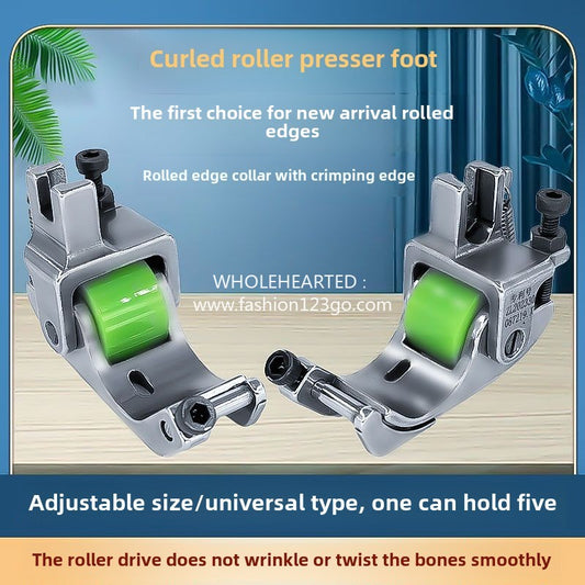 1140★  [New adjustable Q5 roller crimping foot] Computer flat car crimping special anti-button anti-wrinkle crimping seam