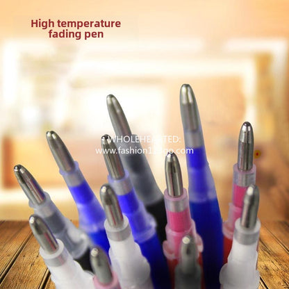 1298★  Factory direct sales high temperature disappearance pen thick rod, clothing leather special point pen, disappearance refill fabric heat elimination pen