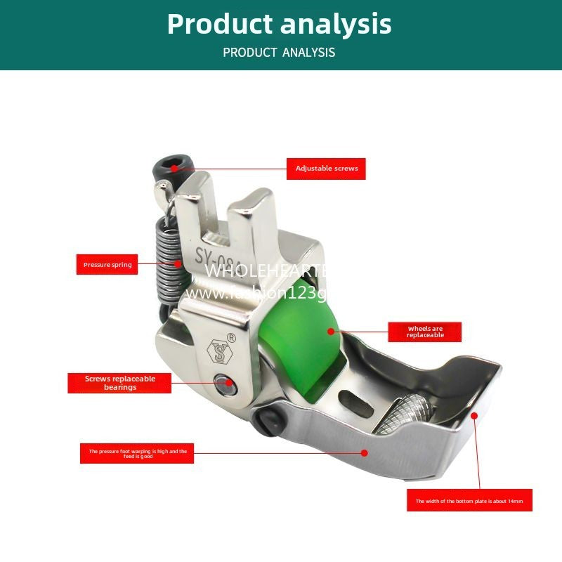 1389★  New SY-08 boutique all-steel double roller ship-type presser foot, flat car special aviation cotton pressing line