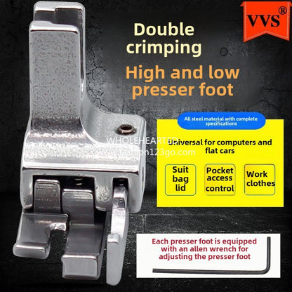 1178★  Computer flat car double tangent all-steel high and low presser foot 211-14 211-15 stop edge stop edge presser foot