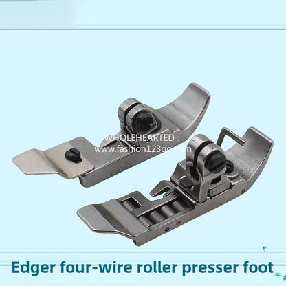 1273★  Edge copy machine roller presser foot, oversewing machine four-wire, five-wire thick material roller presser foot, edge copy machine anti-wrinkle presser foot