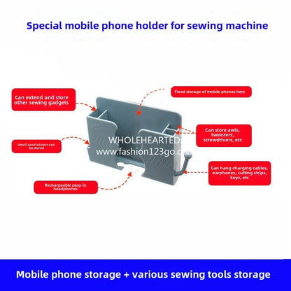 1327★  New plastic sewing machine, mobile phone storage box, sewing machine, mobile phone parking airport table fixed