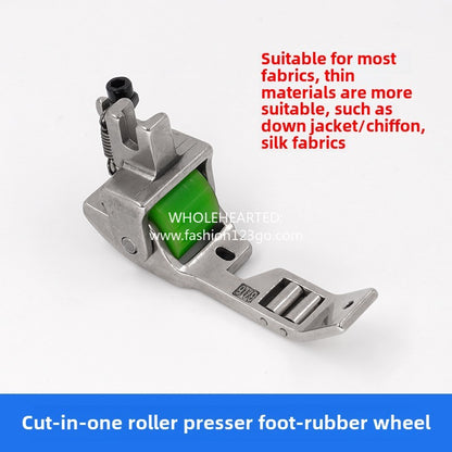 1323★  Sewing machine accessories new cutting bag integrated roller presser foot bag three roller presser foot thin and thick universal anti-eating cloth rush cloth