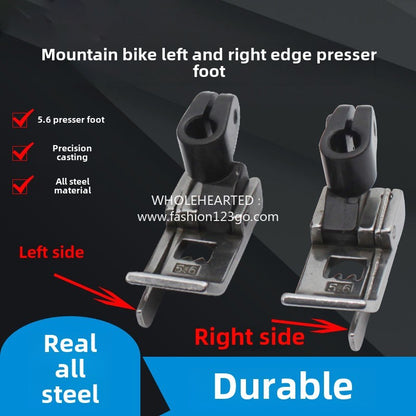 1181★  Interlock sewing machine left and right edge pressing foot, Kancha 5.6 needle position stop pressing foot, three needles and five lines 0.1/0.2 lines