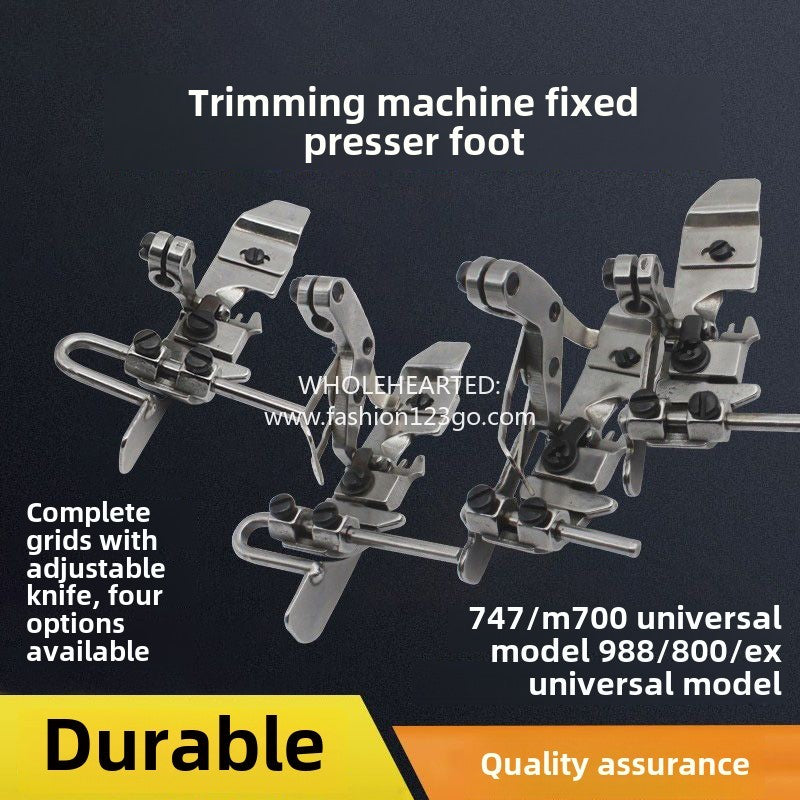 1320★  Edge copying machine, middle division, side position, middle division, rib, fixed regulation, foot pressing, sewing machine, edge locking machine, four-wire adjustable positioning