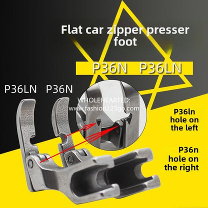 1293★  Flat car all-steel unilateral presser foot, all-steel half presser foot, unilateral zipper presser foot P36LN P36N