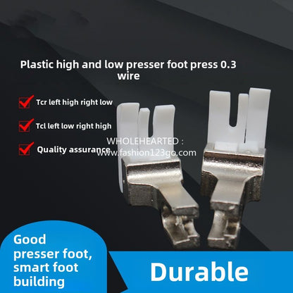 1280  Smart foot 0.3 Plastic computer flat car Plastic white background high and low presser foot 0.3 Presser foot TCR1/8 TCL1