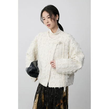 CAREMIND [Guoyun Tianxiang] New Chinese Xiaoxiangfeng exquisite long-sleeved jacket chic button cardigan top