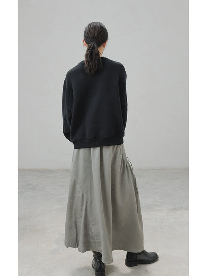 CAREMIND [Twilight] Original new skirt Heavy industry jacquard texture skirt Women's commute