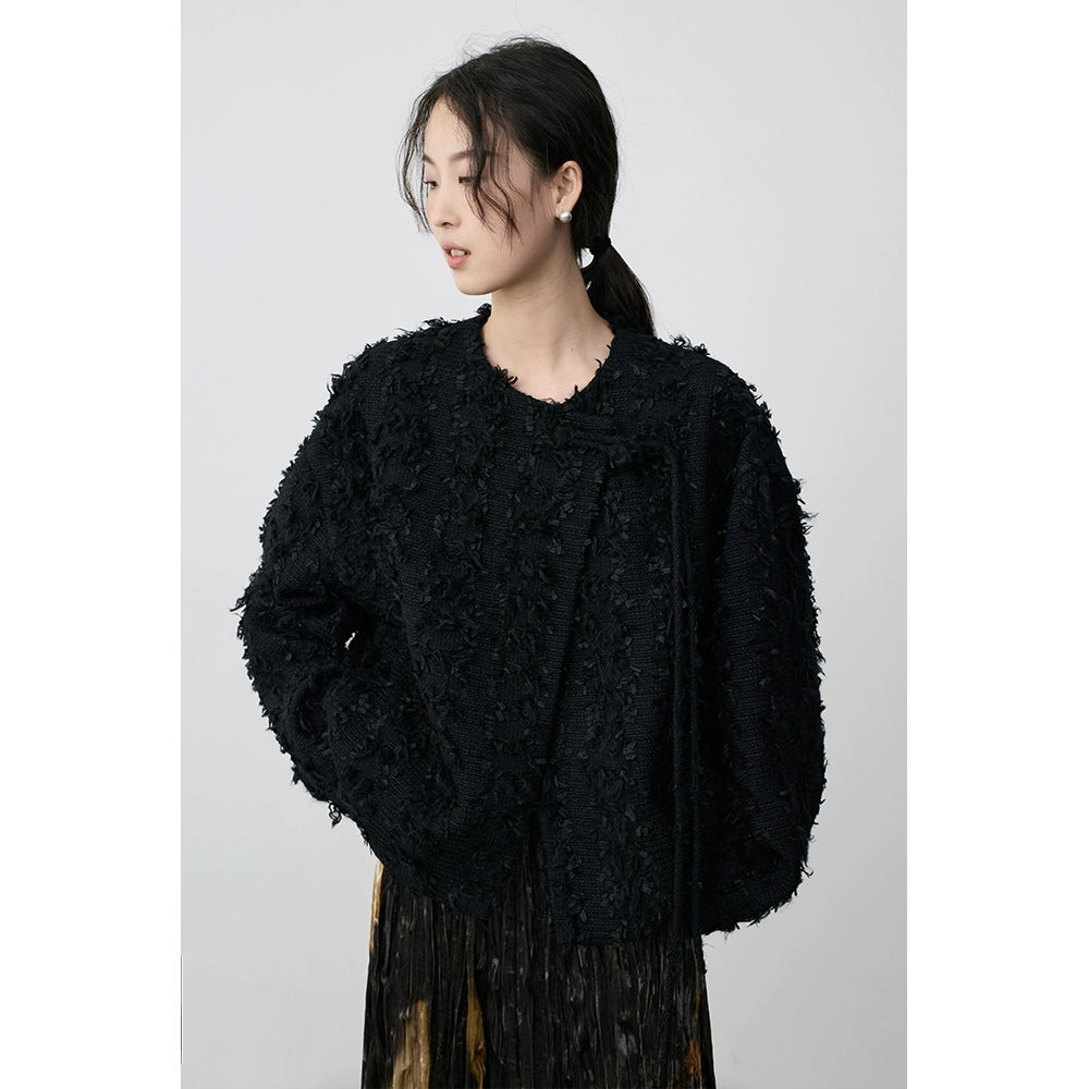 CAREMIND [Guoyun Tianxiang] New Chinese Xiaoxiangfeng exquisite long-sleeved jacket chic button cardigan top