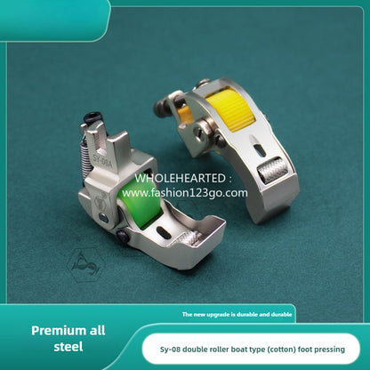 1389★  New SY-08 boutique all-steel double roller ship-type presser foot, flat car special aviation cotton pressing line