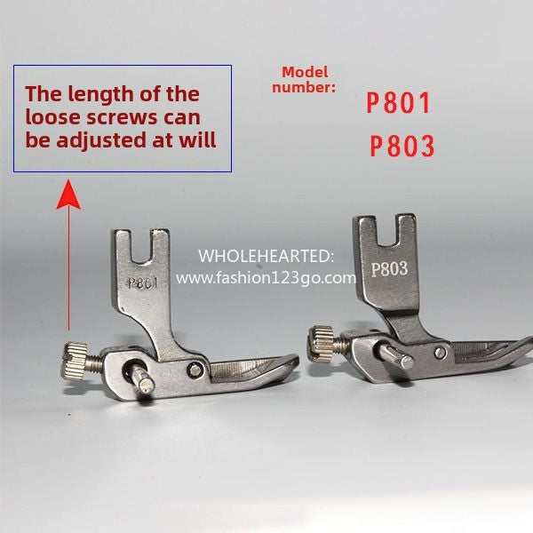 1287★  Flat car adjustable width and narrow stop fixed presser foot, flat car P801 P803 guide rod adjustable presser foot