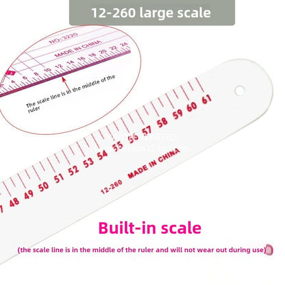 1290★  New 12-260 large curved ruler, plate ruler, clothing cutting tool, arc ruler, large knife ruler