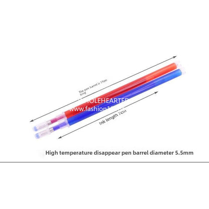 1298★  Factory direct sales high temperature disappearance pen thick rod, clothing leather special point pen, disappearance refill fabric heat elimination pen