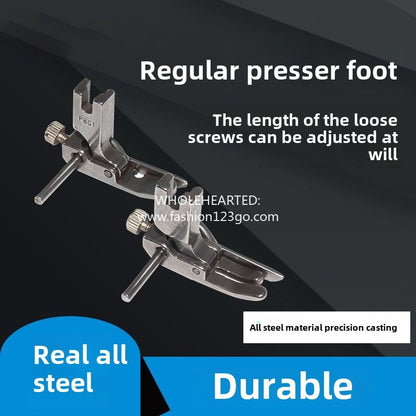 1287★  Flat car adjustable width and narrow stop fixed presser foot, flat car P801 P803 guide rod adjustable presser foot