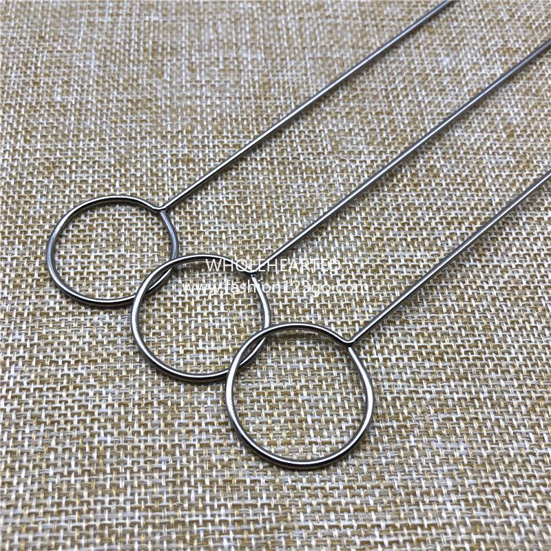 1109★  crochet stainless steel full set of super long crochet tape turner DIY rope threading tool anti-ear crochet tape threading needle