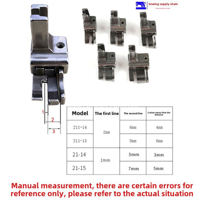 1178★  Computer flat car double tangent all-steel high and low presser foot 211-14 211-15 stop edge stop edge presser foot