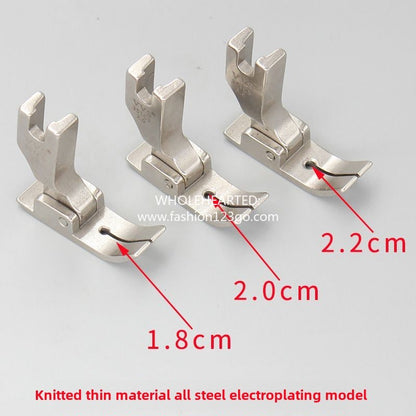 1308★  Flat car knitted thin material seam flat special presser foot elastic fabric anti-jumper wire computer car small hole pinhole presser foot