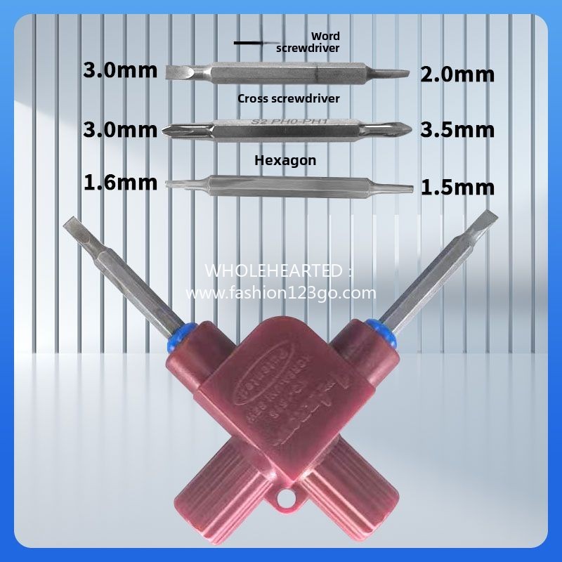 1221★  Multifunctional 5-in-1 screwdriver DIY hexagonal one-word cross knife clothing factory sewing aids