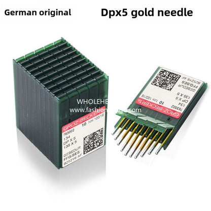 1258★  German gold needle DP * 5 Groz needle, heat-resistant titanium down jacket gold needle, double needle knotted straight eye needle