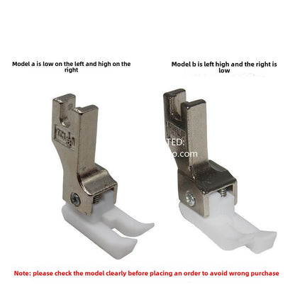 1338★  Computer flat car smart foot plastic high and low presser foot TCLTCR positive and negative high and low, white background anti-wear Teflon presser foot