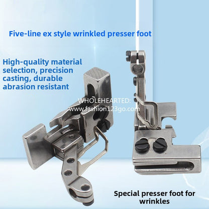 1344★  Five-wire presser foot of edge locking machine Five-wire discounted wrinkle presser foot, accessories Five-wire edge copying machine discounted wrinkle presser foot