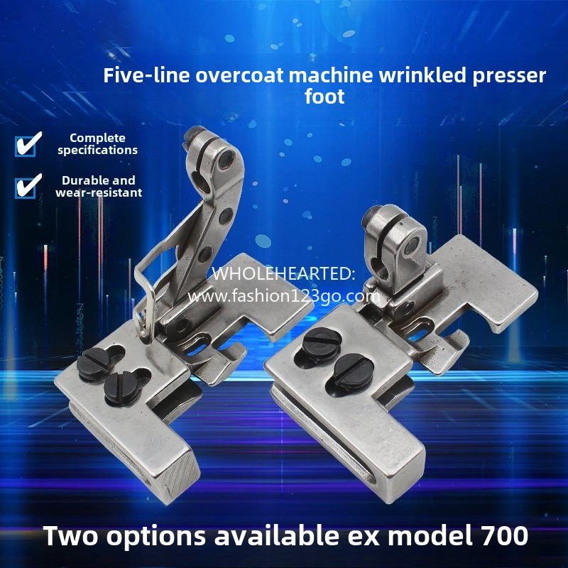 1344★  Five-wire presser foot of edge locking machine Five-wire discounted wrinkle presser foot, accessories Five-wire edge copying machine discounted wrinkle presser foot