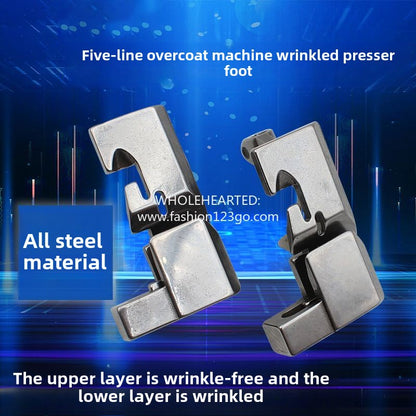 1344★  Five-wire presser foot of edge locking machine Five-wire discounted wrinkle presser foot, accessories Five-wire edge copying machine discounted wrinkle presser foot