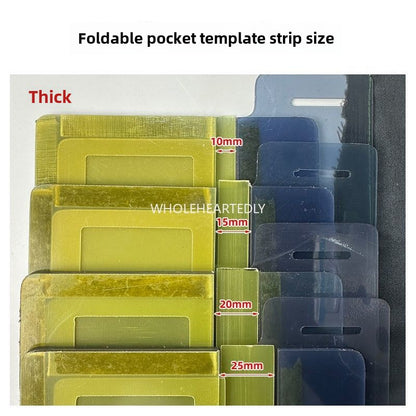 1007Three-fold pocket crimping template, sewing machine flat car single needle car double needle non-ironing bag folding tool