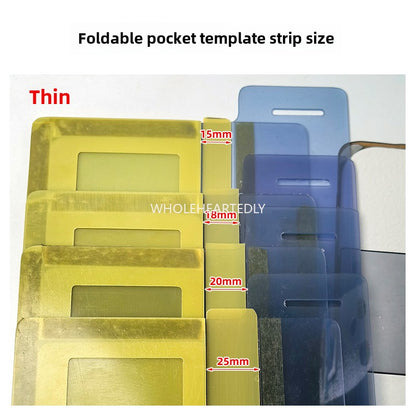 1007Three-fold pocket crimping template, sewing machine flat car single needle car double needle non-ironing bag folding tool