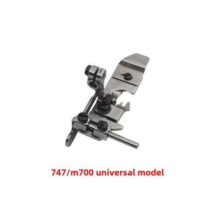 1320★  Edge copying machine, middle division, side position, middle division, rib, fixed regulation, foot pressing, sewing machine, edge locking machine, four-wire adjustable positioning