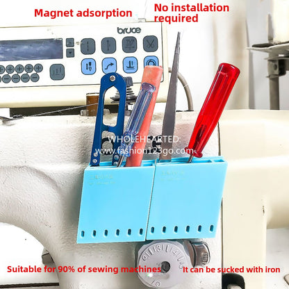 1083★  Sewing machine tool storage box magnet wall suction finishing scissors small screwdriver household industrial flat car accessories Daquan