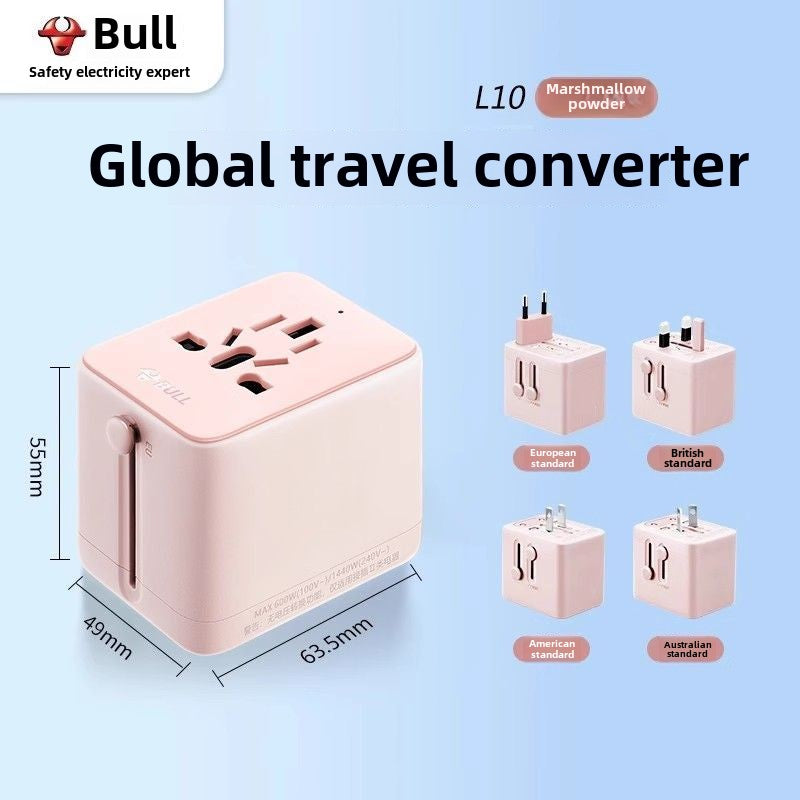 1386★  Bull Conversion Plug Global Universal International Universal Multinational British Standard Europe Korea Thailand Hong Kong Travel Socket