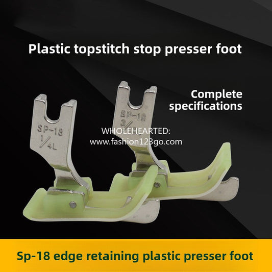 1337★  Reverse side computer car plastic side press foot, reverse side SP-18 left side press foot with knife, sewing machine accessories, stop