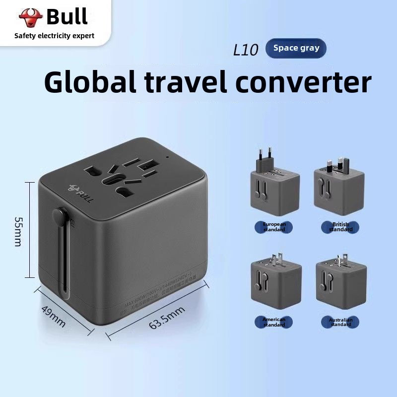 1386★  Bull Conversion Plug Global Universal International Universal Multinational British Standard Europe Korea Thailand Hong Kong Travel Socket