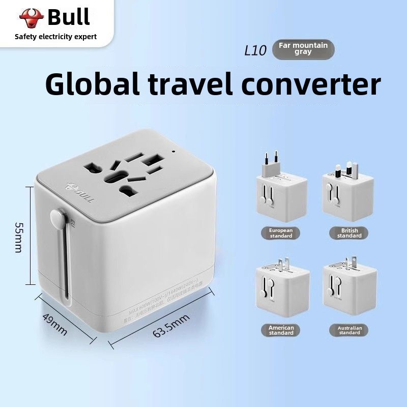 1386★  Bull Conversion Plug Global Universal International Universal Multinational British Standard Europe Korea Thailand Hong Kong Travel Socket